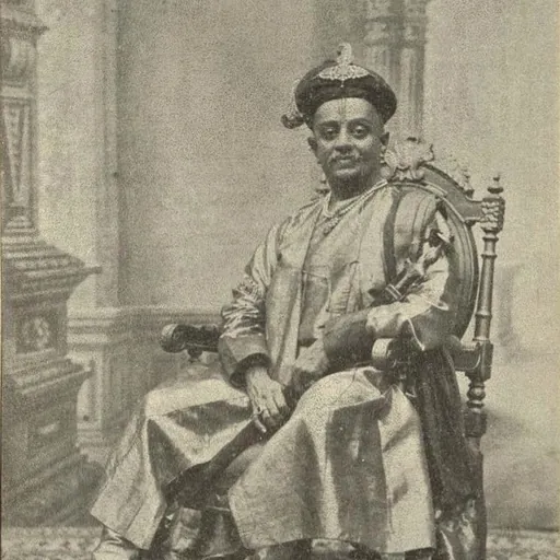 Portrait of Bhawanrao Shriniwasrao Pant Pratinidhi