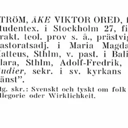 Portrait of Åke V. Ström
