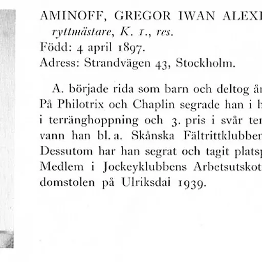 Portrait of Alexis Aminoff