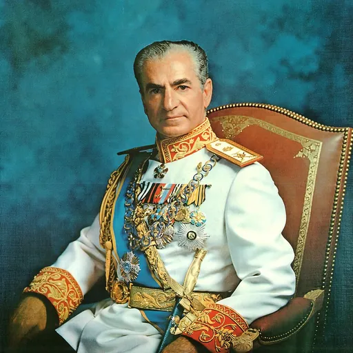 Portrait of Mohammad Reza I of Iran