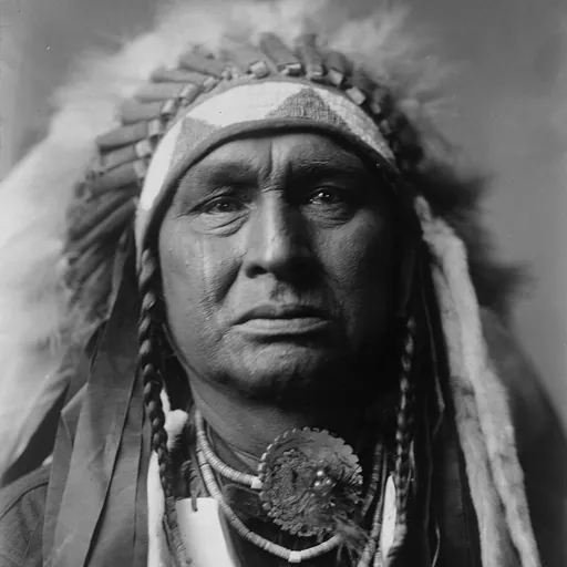Portrait of White Man Runs Him