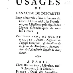 Portrait of Jean Paul de Gua de Malves