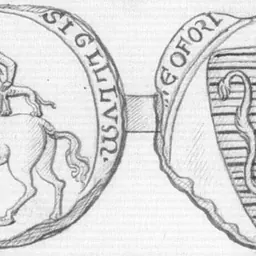 Portrait of Geoffrey I of Lusignan (Lord of Vouvant)