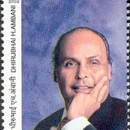 Portrait of Dhirubhai Ambani