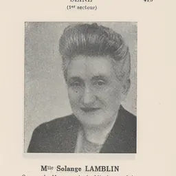 Portrait of Solange Lamblin