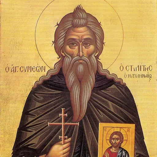 Portrait of Saint Symeon Stylites of Lesbos