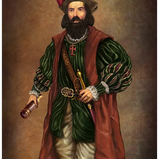 Portrait of Vasco Fernandes Coutinho, captain of Espírito Santo