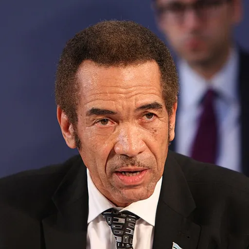 Portrait of Seretse Khama Ian Khama